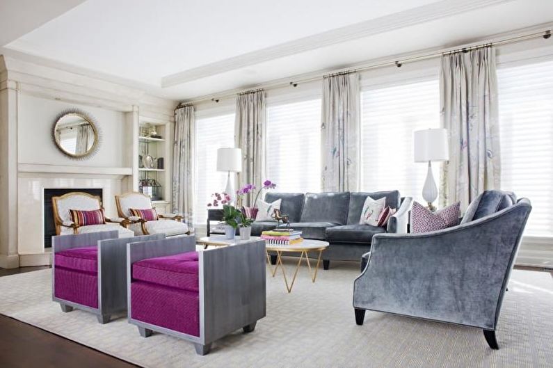 Contemporary Style Living Room Furniture - Art Deco