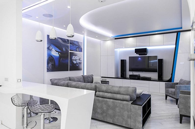 Contemporary Style Living Room Furniture - High Tech