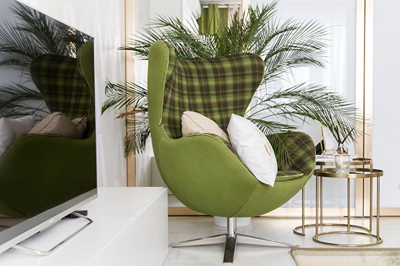 Contemporary Style Living Room Furniture - Armchairs