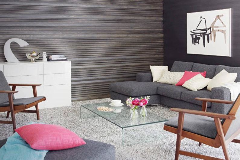 Living room furniture in a modern style - photo