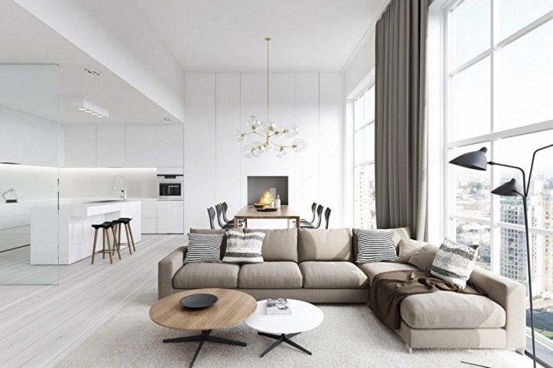 Living room furniture in a modern style - photo