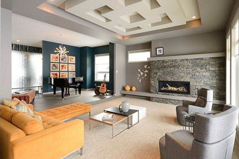 Living room furniture in a modern style - photo