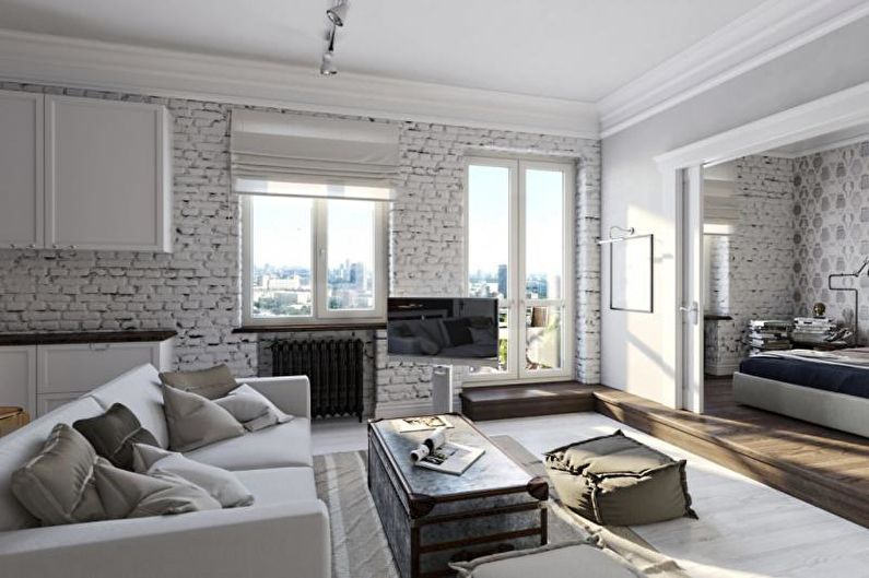 Living room furniture in a modern style - photo