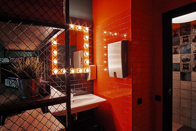 Types of dressing mirrors with bulbs - Form