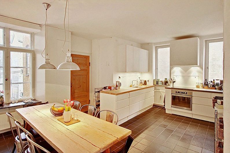 Scandinavian style kitchen interior design - photo
