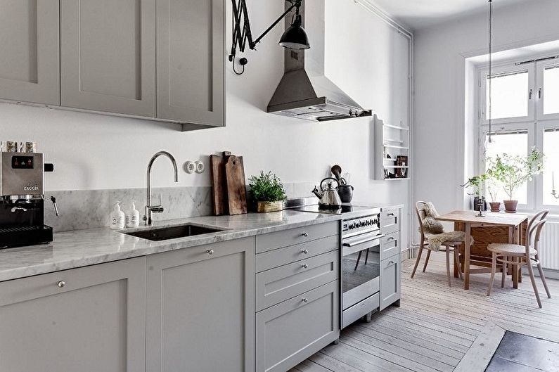 Scandinavian style kitchen interior design - photo