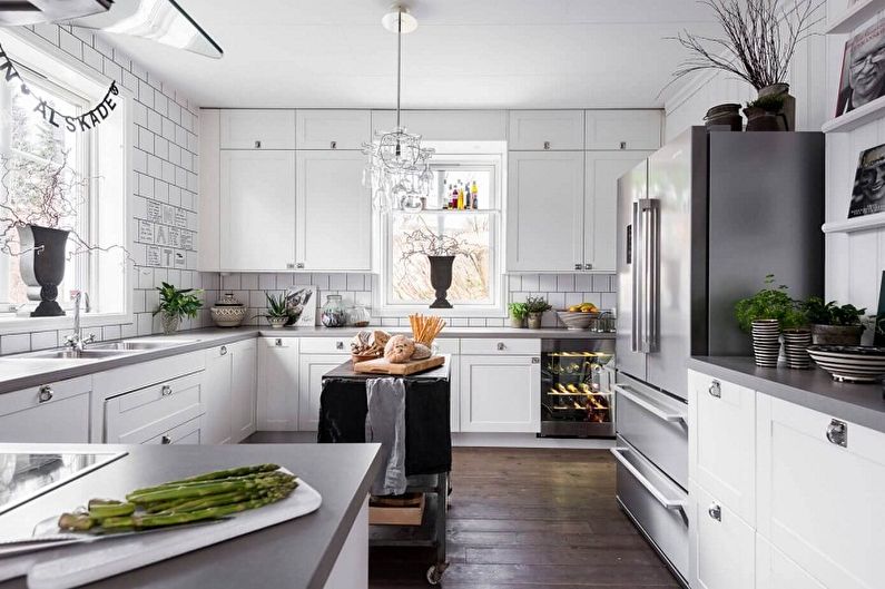 Scandinavian style kitchen interior design - photo