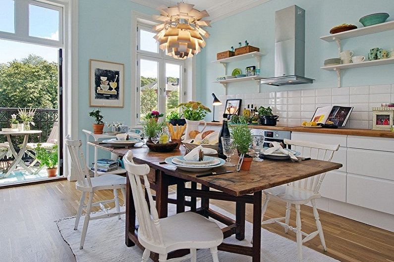 Scandinavian style kitchen interior design - photo