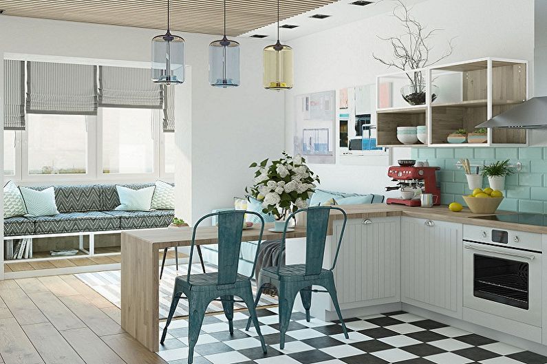 Scandinavian style kitchen interior design - photo
