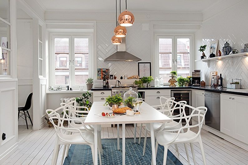 Scandinavian style kitchen interior design - photo
