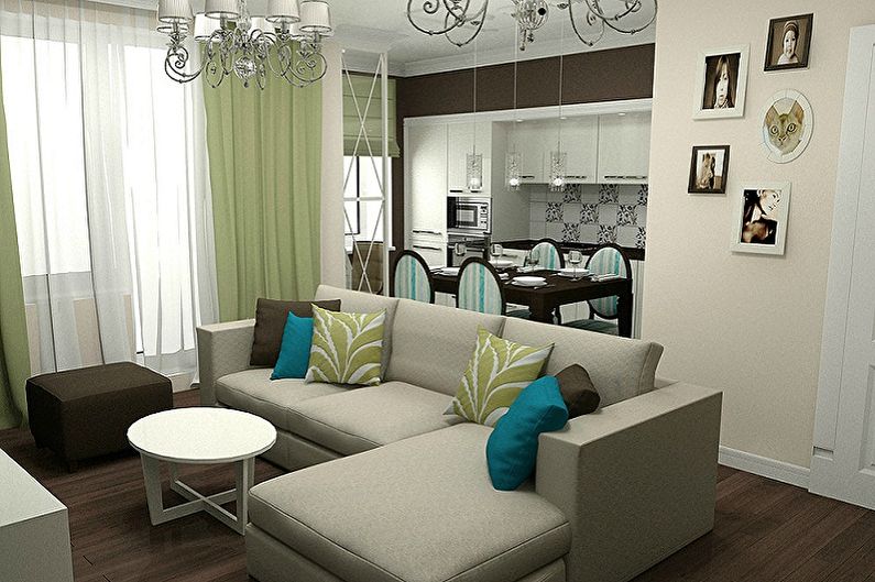 Redevelopment of a three-room apartment in Khrushchev
