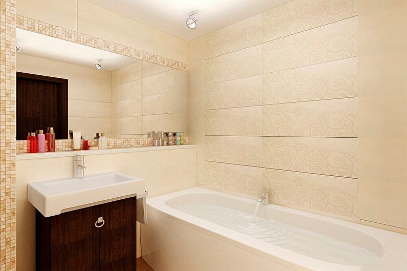 Bathroom design 2 sq.m. - Color solutions