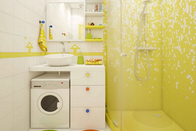Bathroom design 2 sq.m. - Furniture and plumbing