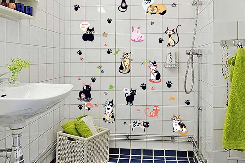 Bathroom design 2 sq.m. - Lighting and decor