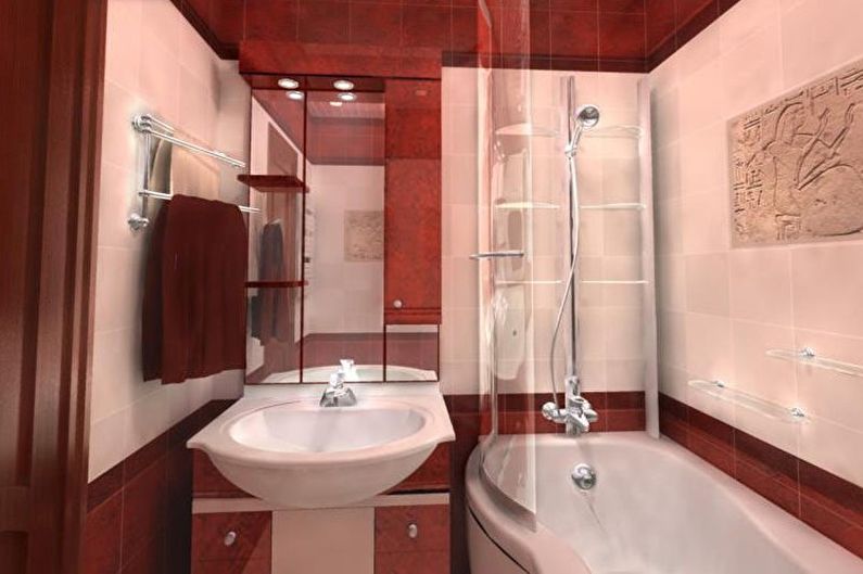 Bathroom design 2 sq.m. in classic style