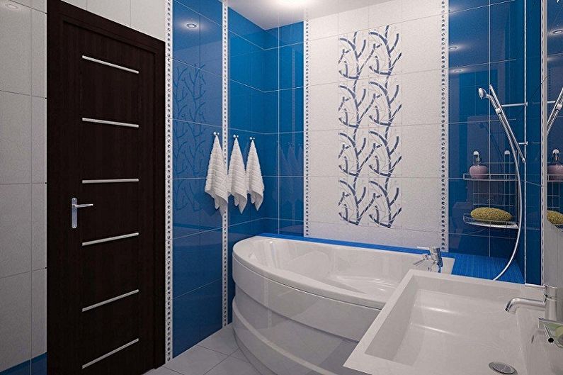 Interior design of a bathroom of 2 sq.m. - Photo