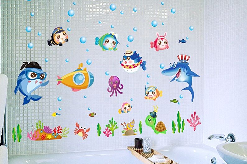 Interior design of a bathroom of 2 sq.m. - Photo