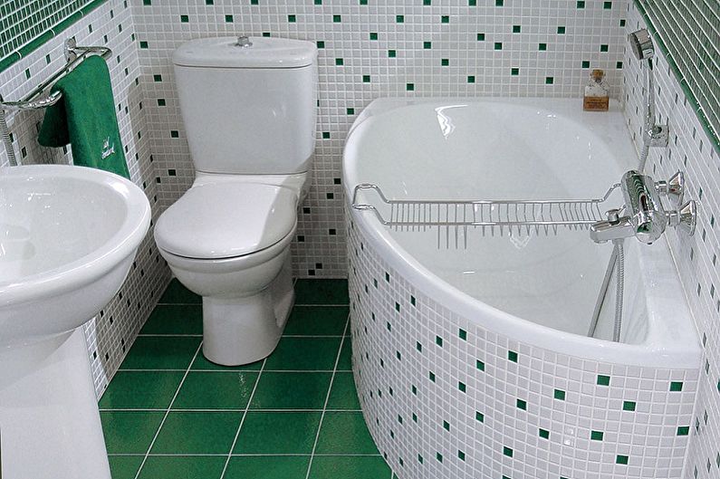 Interior design of a bathroom of 2 sq.m. - Photo