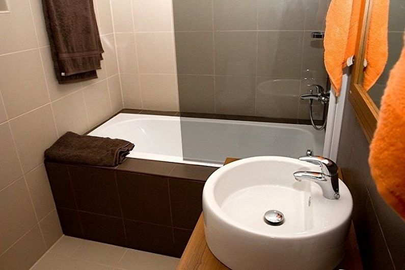 Interior design of a bathroom of 2 sq.m. - Photo
