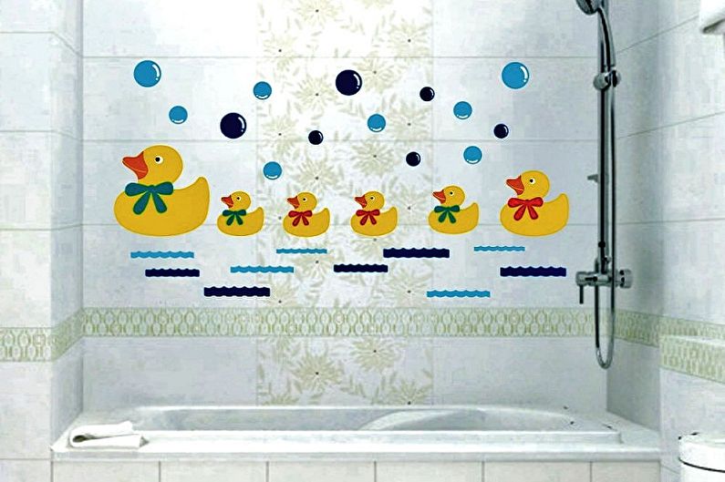 Interior design of a bathroom of 2 sq.m. - Photo