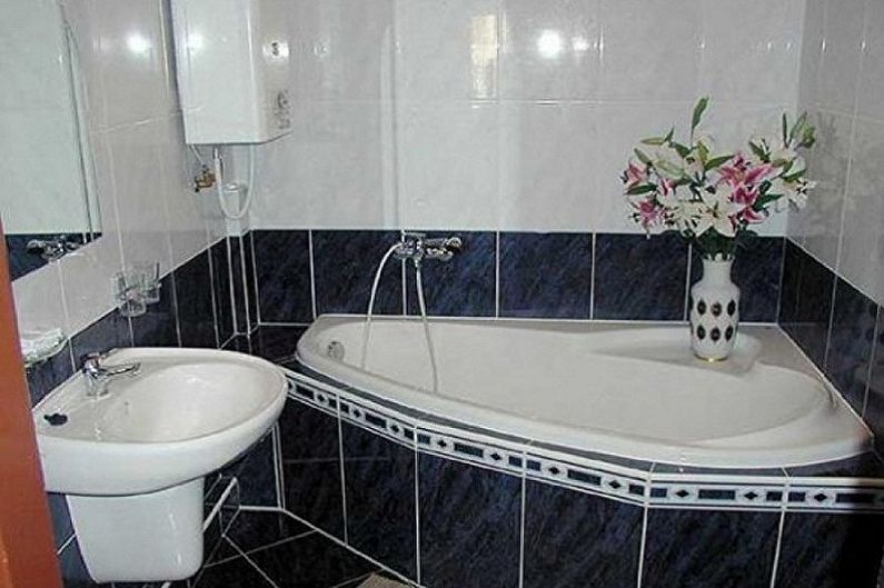 Interior design of a bathroom of 2 sq.m. - Photo