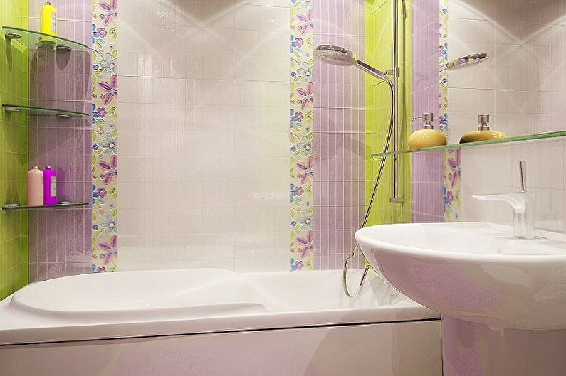 Interior design of a bathroom of 2 sq.m. - Photo
