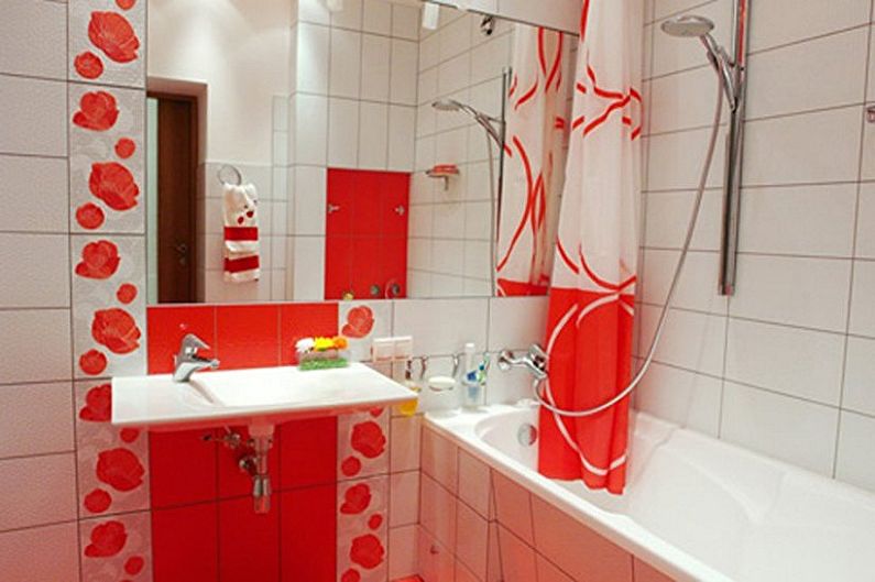 Interior design of a bathroom of 2 sq.m. - Photo