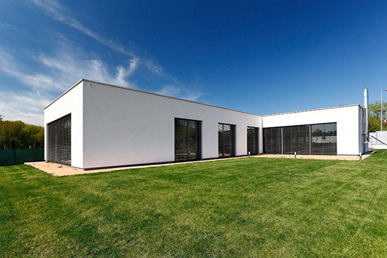 Design huse i en etage - smukke ideer