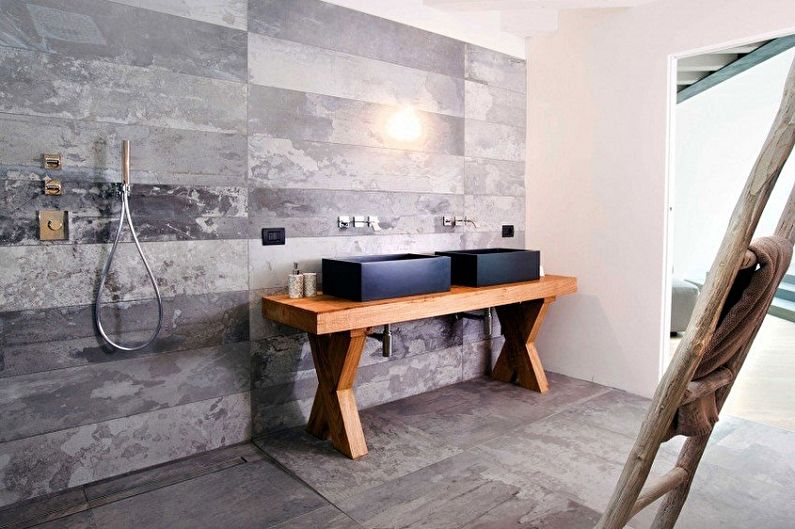 Cabinets under the sink in the bathroom - photo