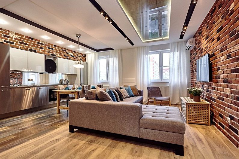 Two-level drywall ceilings (70 photos)