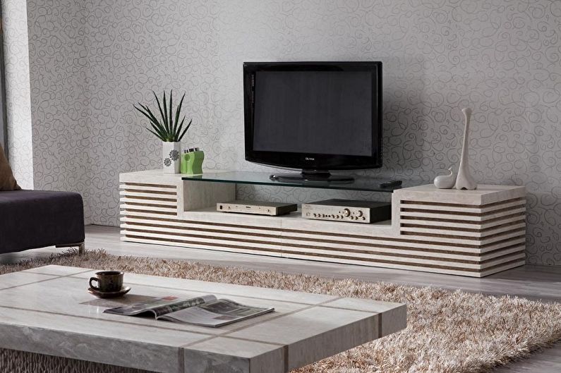 TV stand (65 photos): types and models