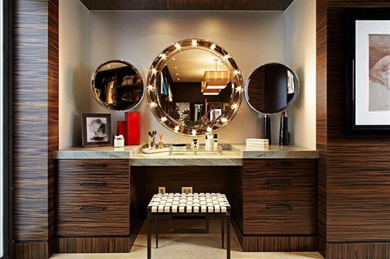 Make-up mirror with bulbs (65+ photos)