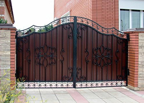 Gates and gates from corrugated board: 70 photos and ideas