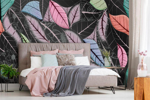 The color scheme of the bedroom