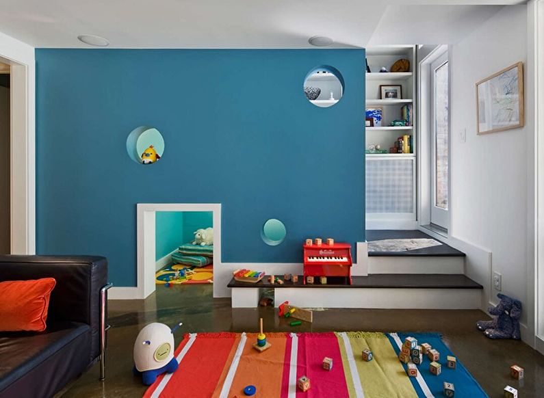 Plasterboard partition - zoning of the living room and children's room