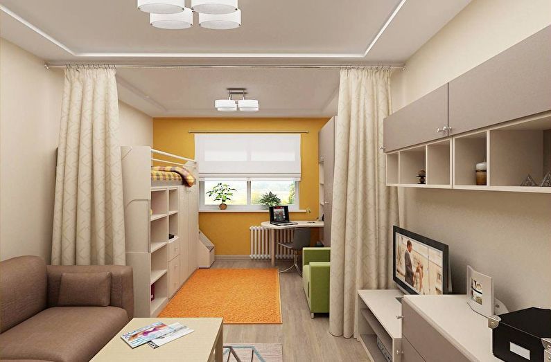 Curtains - zoning of the living room and children's room