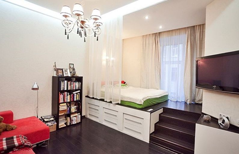 Podium - zoning room for parents and baby