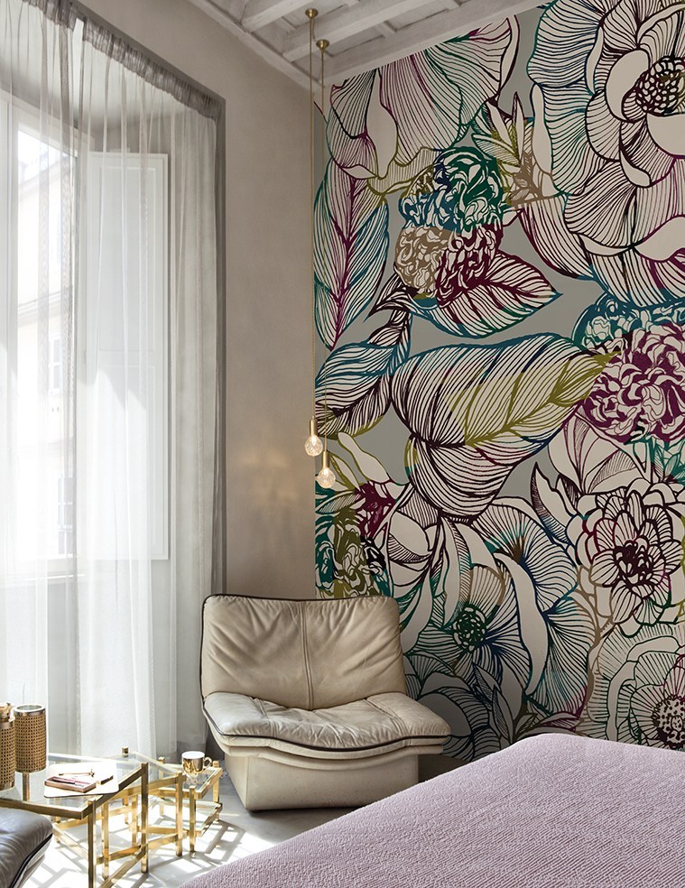 Wallpaper for the bedroom in a modern style