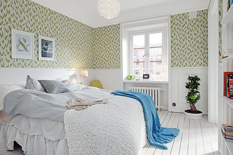 Wallpaper for the bedroom in the style of provence