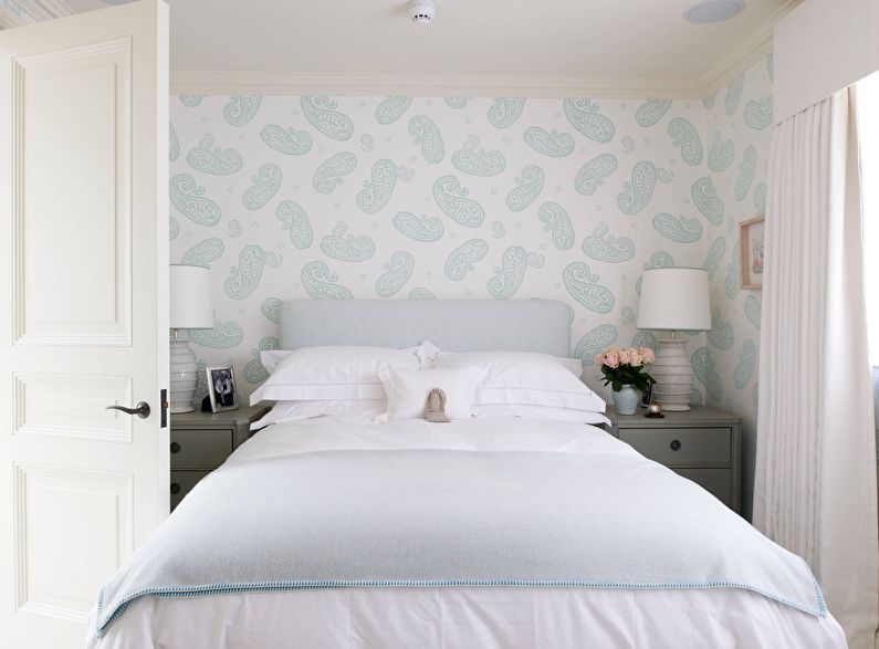 Wallpaper for a small bedroom