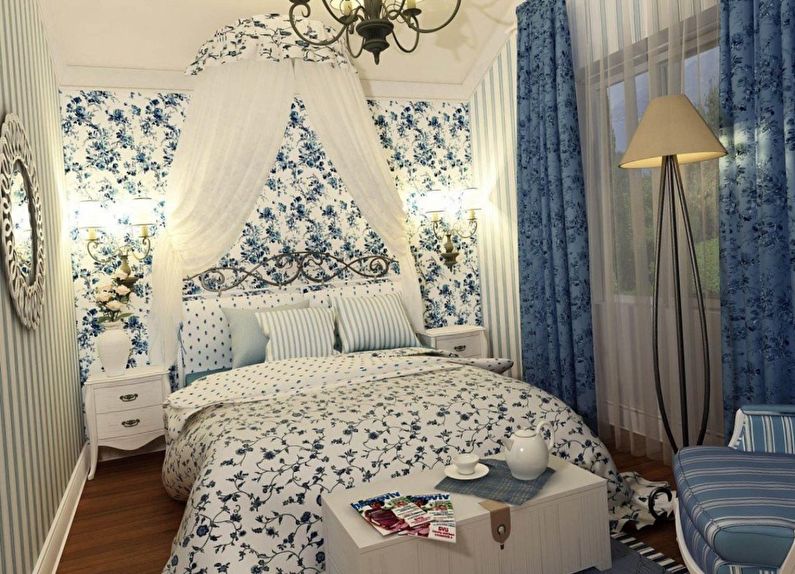 Wallpaper for a small bedroom