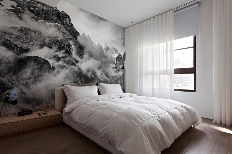 Photowall-paper for a bedroom