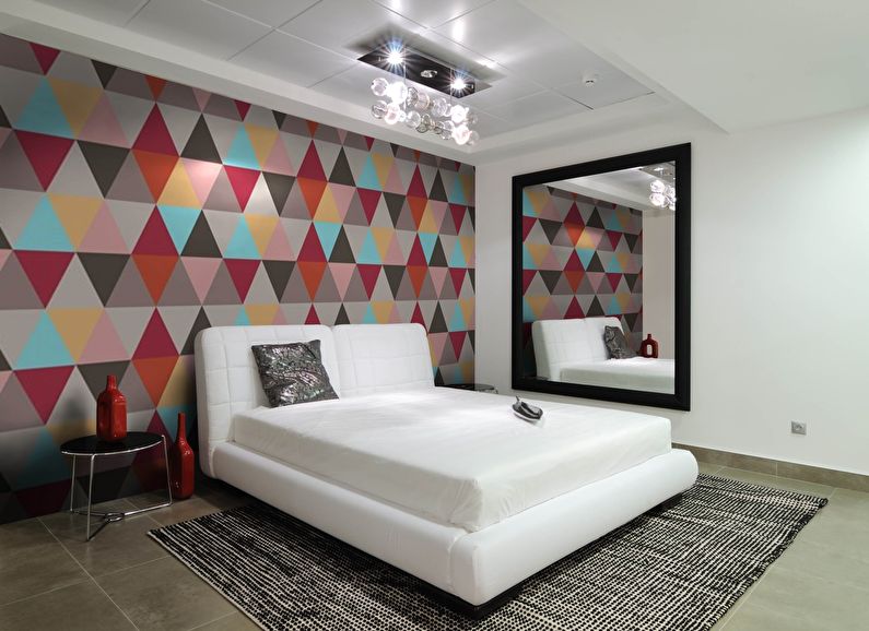 Wallpaper for the bedroom in the style of minimalism