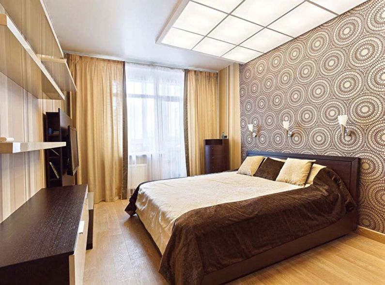 Original wallpaper for the bedroom in a modern style
