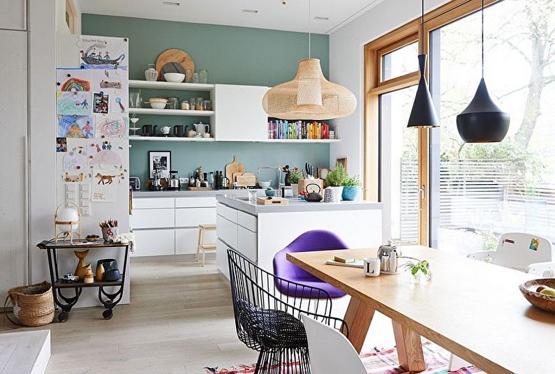 Scandinavian style kitchen design - pastel colors
