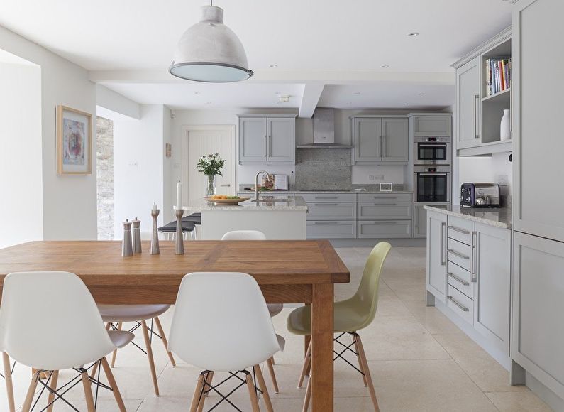Spacious Scandinavian style kitchen - interior design