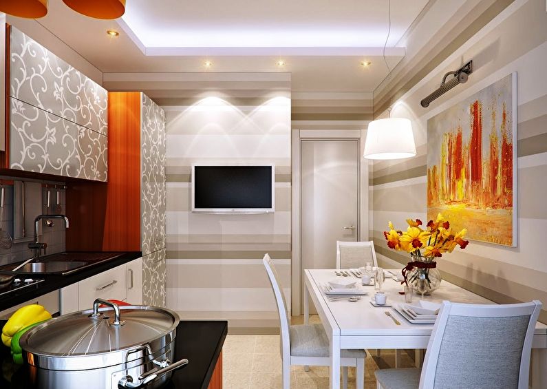 Wallpaper for the kitchen in a modern style