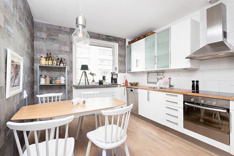 Scandinavian style kitchen wallpaper
