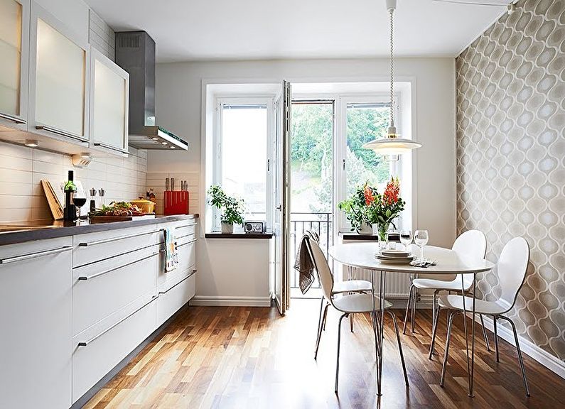 Brown wallpaper for the kitchen