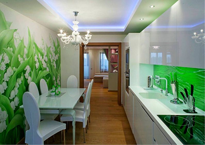 Wall mural for the kitchen in a modern style - design
